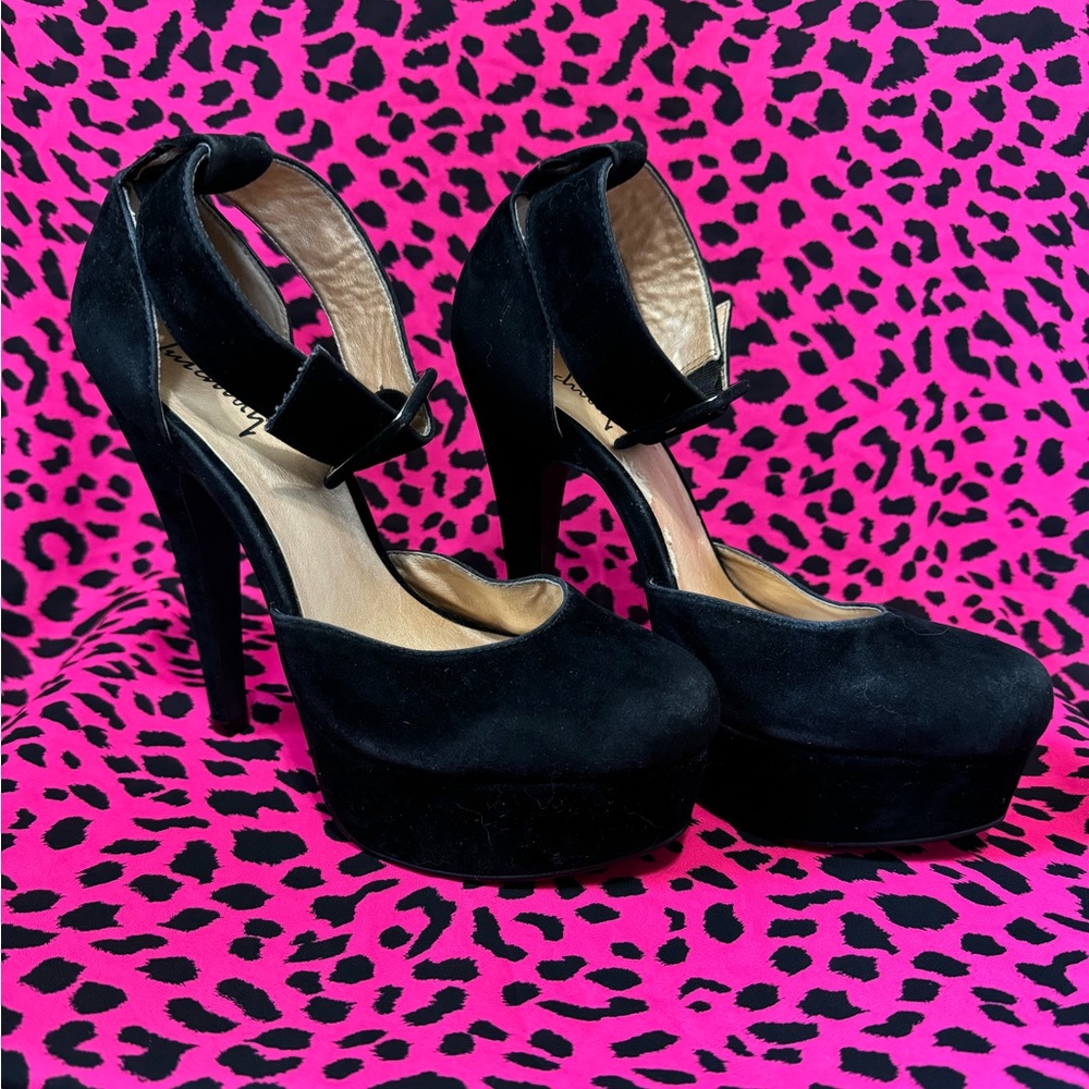 Black Luichiny Suede High Heel Size 7
